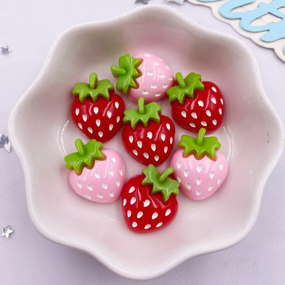 Paradise Jewelry & Watches Llc Miami Photos - 10PCS Harz Kawaii Bunte Cartoon Erdbeere