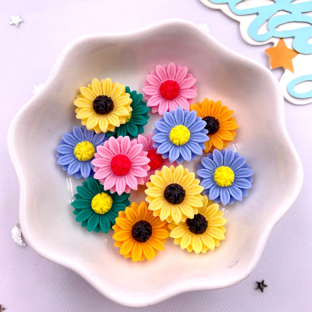 Paradise Jewelry & Watches Llc Miami Photos - 30 Stück Harz bunte 15mm Sonnenblume