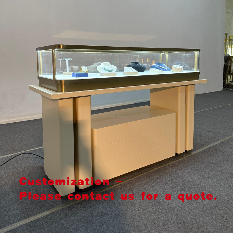 Jewelry And Watches Stores - Maßgefertigter Edelstahl-Schmuck- und Uhren-Präsentationstisch, Vitrine aus