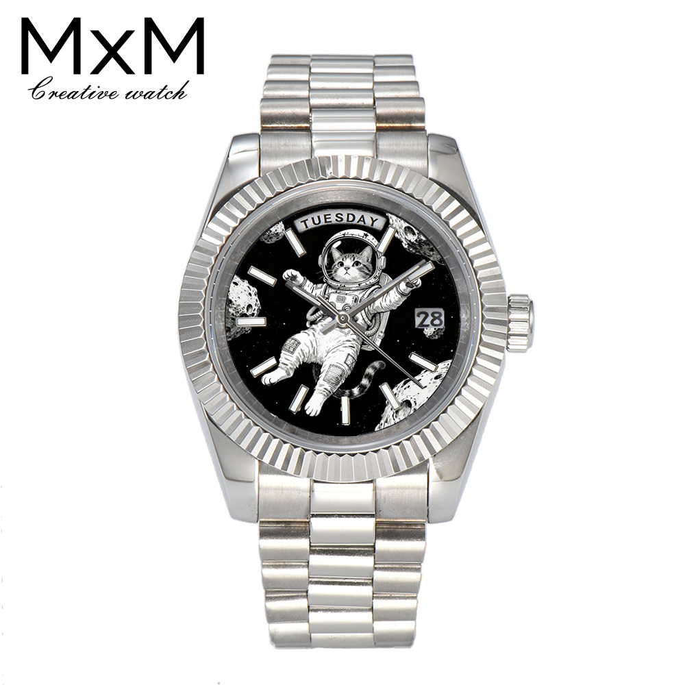 Leather Bracelet - Kreative Herrenuhr 40 mm/36 mm Miyota