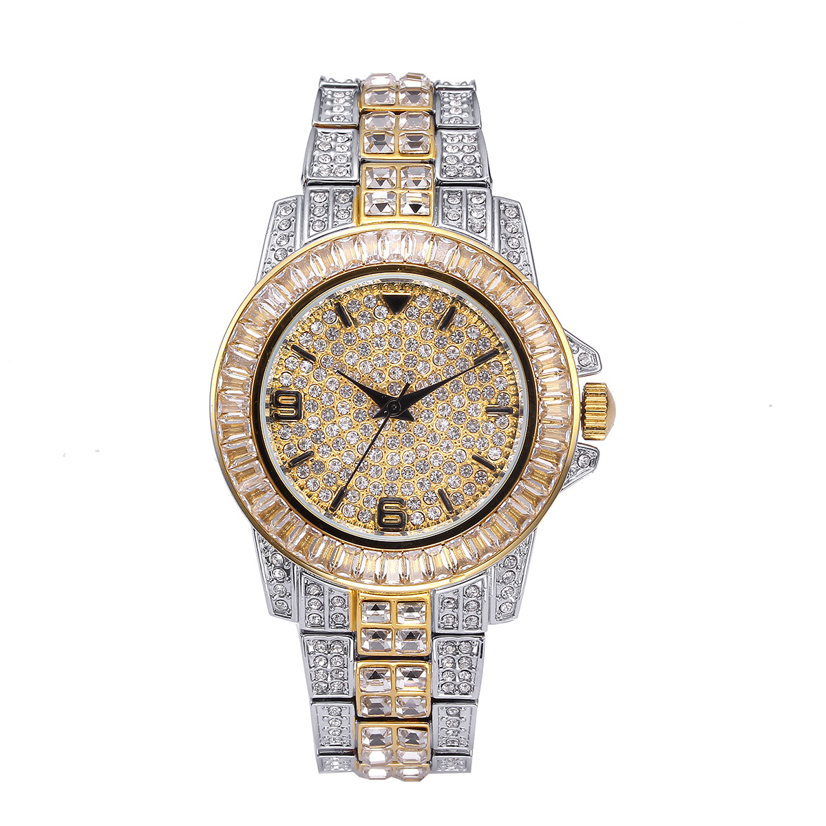 Jewelry Watches & Accessories - Luxuriöse Quarzuhren mit Vollsteinbesatz für Herren