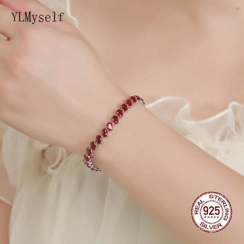 Tennis Bracelet Cubic - Echter 925er feiner Schmuck, 4 x