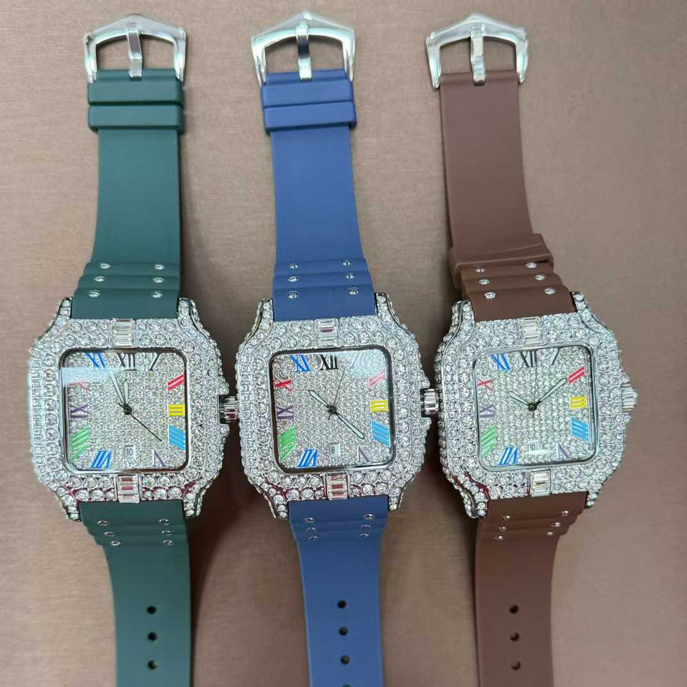Cartier Watch Tank - Kreative, Hochwertige Quadratische Diamant-Quarzuhren für Herren,