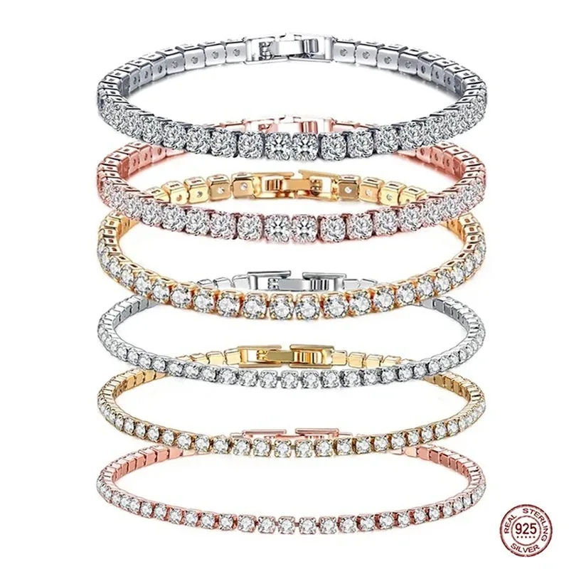 Tennis Bracelet Cubic - Hip Hop Sterling Silber Zirkonia Frauen