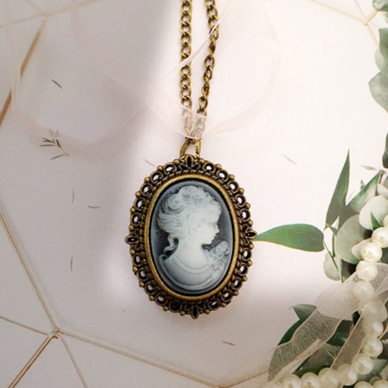 Vintage Jewelry Watches Women - Vintage Schmuck Accessoires ovale Halskette Kette