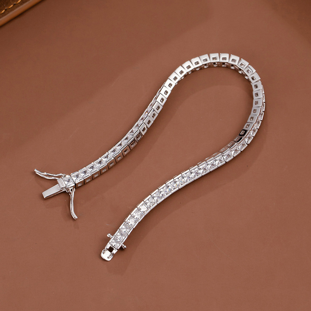 Tennis Bracelet Cubic - YLMyself Tennis-Armband aus 925er Silber, 15–19