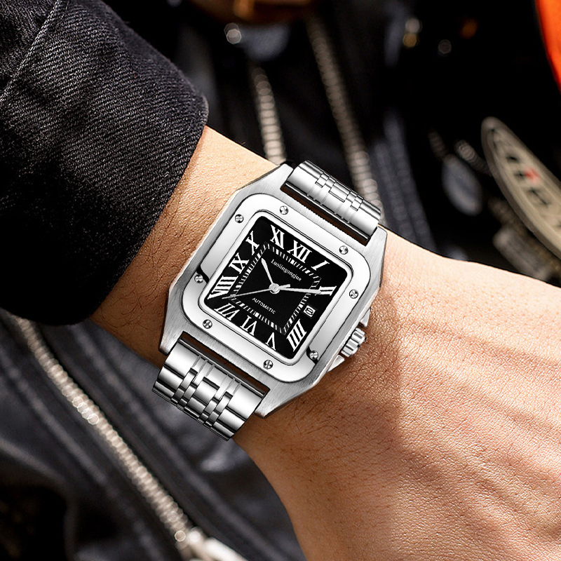 Cartier Watch Tank - Hochwertige, luxuriöse, quadratische, automatische mechanische Herrenuhr