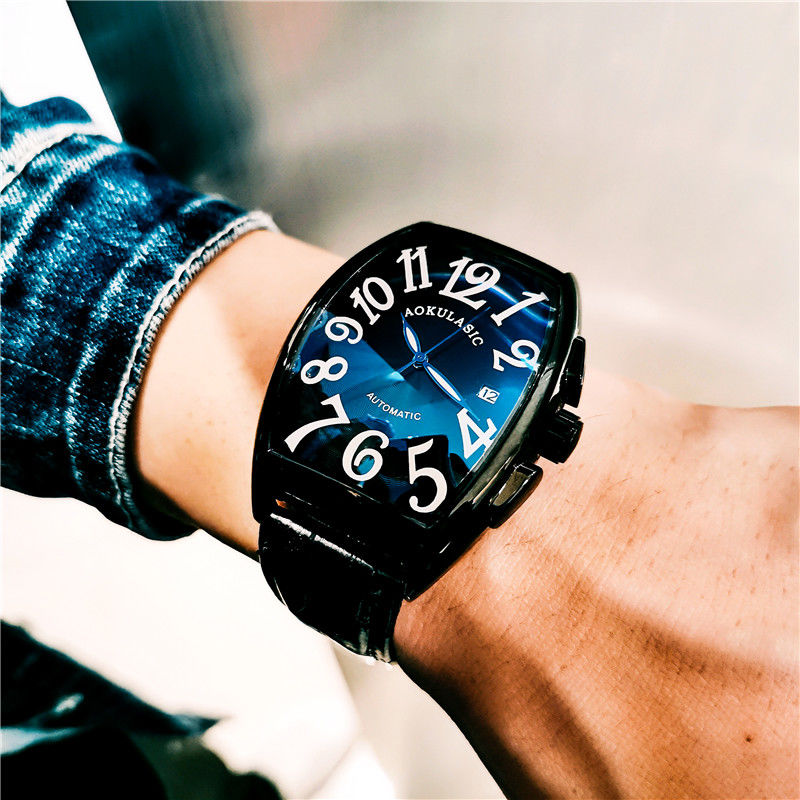 Cartier Watch Tank - Luxuriöse mechanische Herrenuhr, tonnenförmige Skelett-Herrenuhr mit