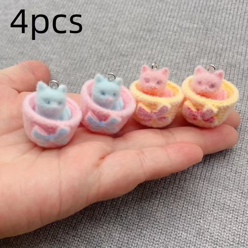 4 Stück 3D-Plüsch-Katzenanhäng – Drop Earrings Bewertung und Preis