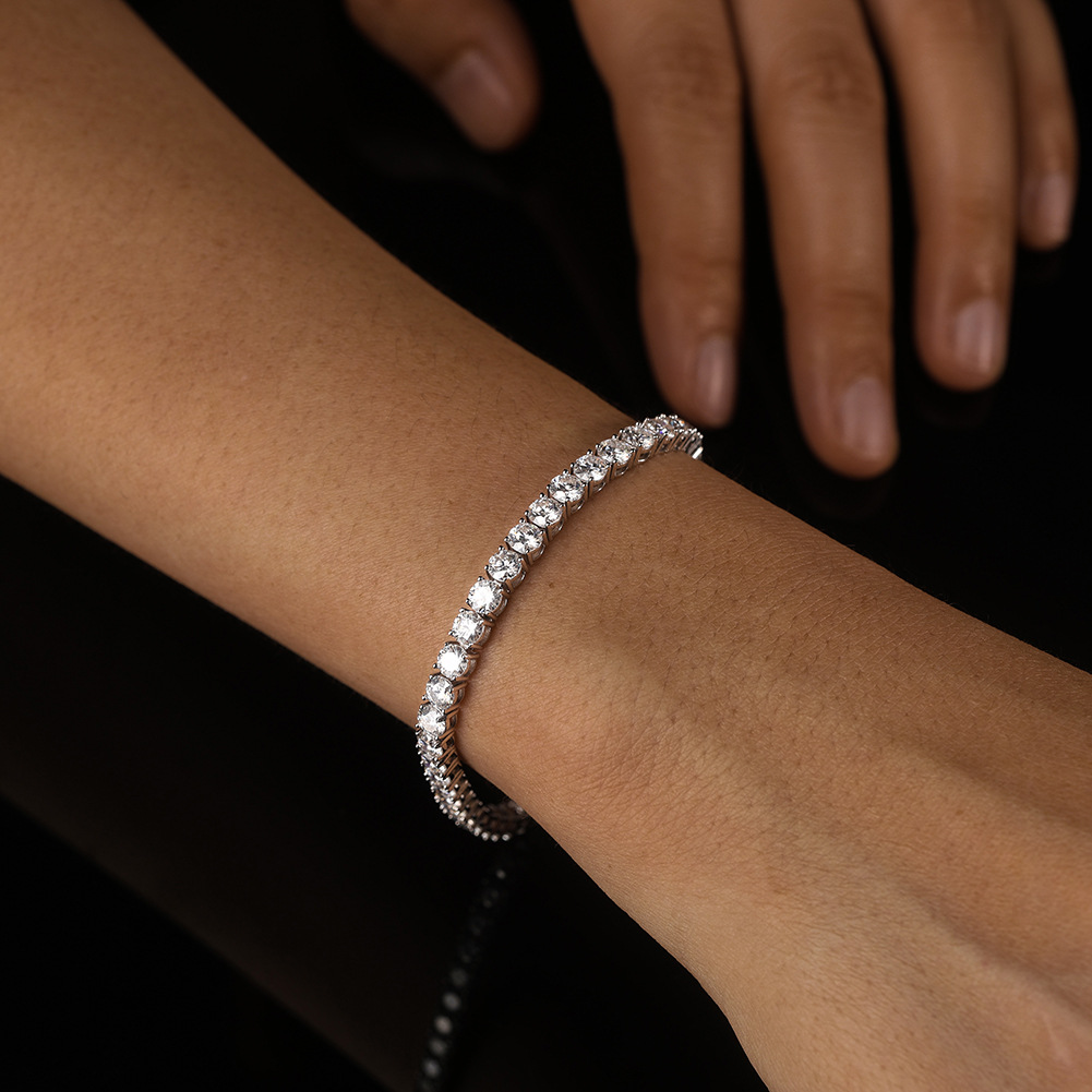 Neues 925 Sterling Silber 3MM  – Tennis Bracelet Cubic Bewertung und Preis