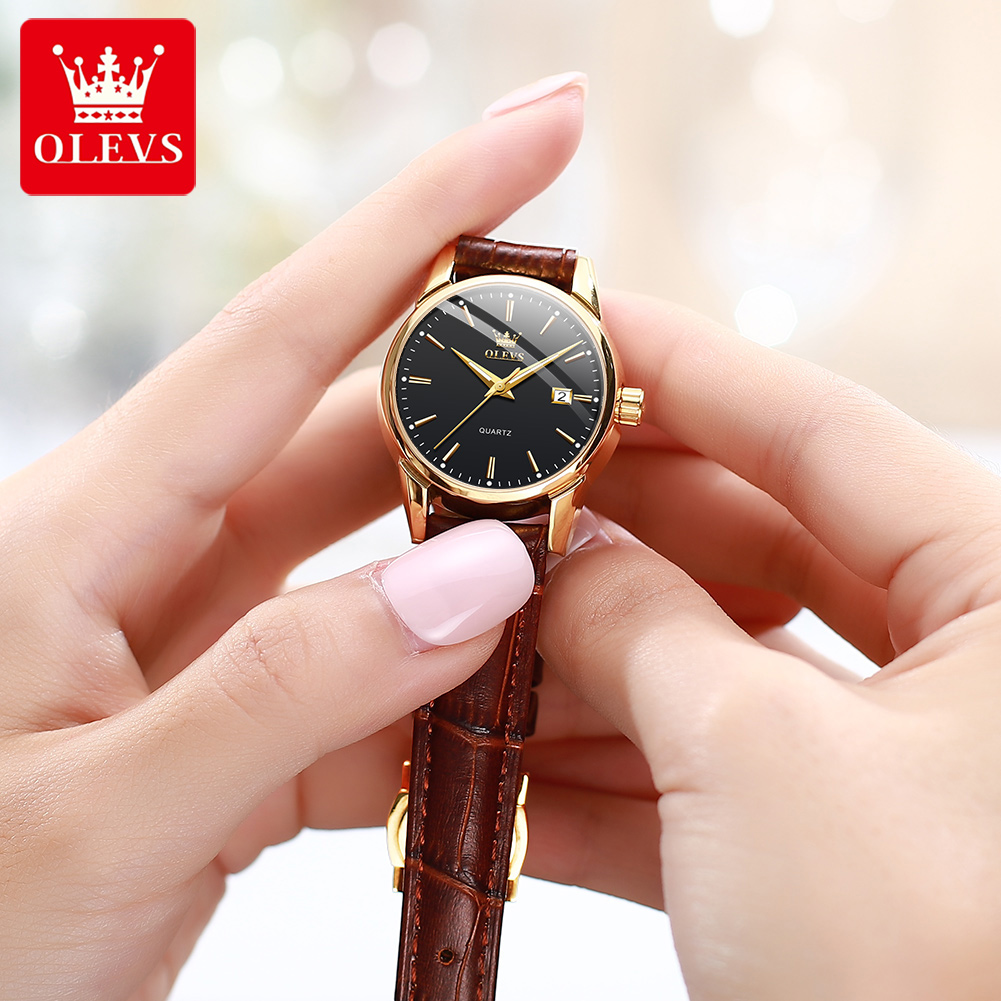 OLEVS Uhr 6898, Damenuhren, Or – Leather Bracelet Bewertung und Preis