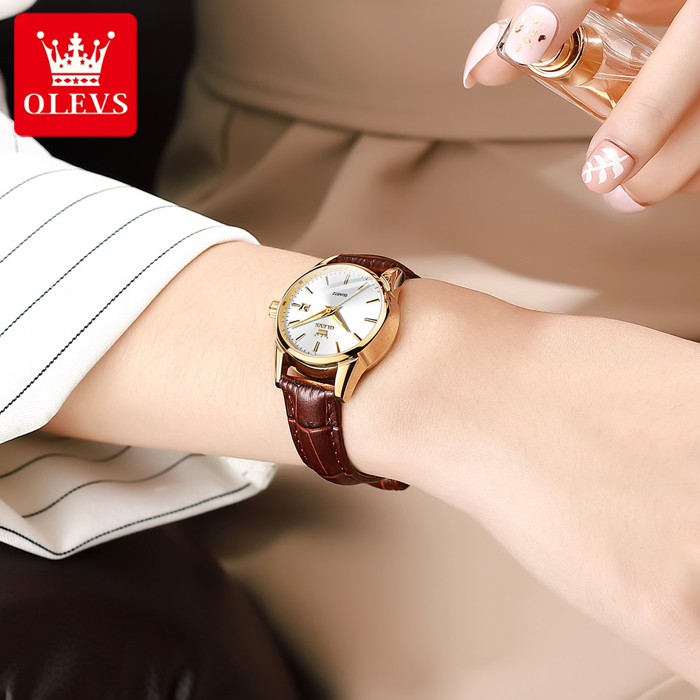 OLEVS Uhr 6898, Damenuhren, Or – Leather Bracelet Bewertung und Preis