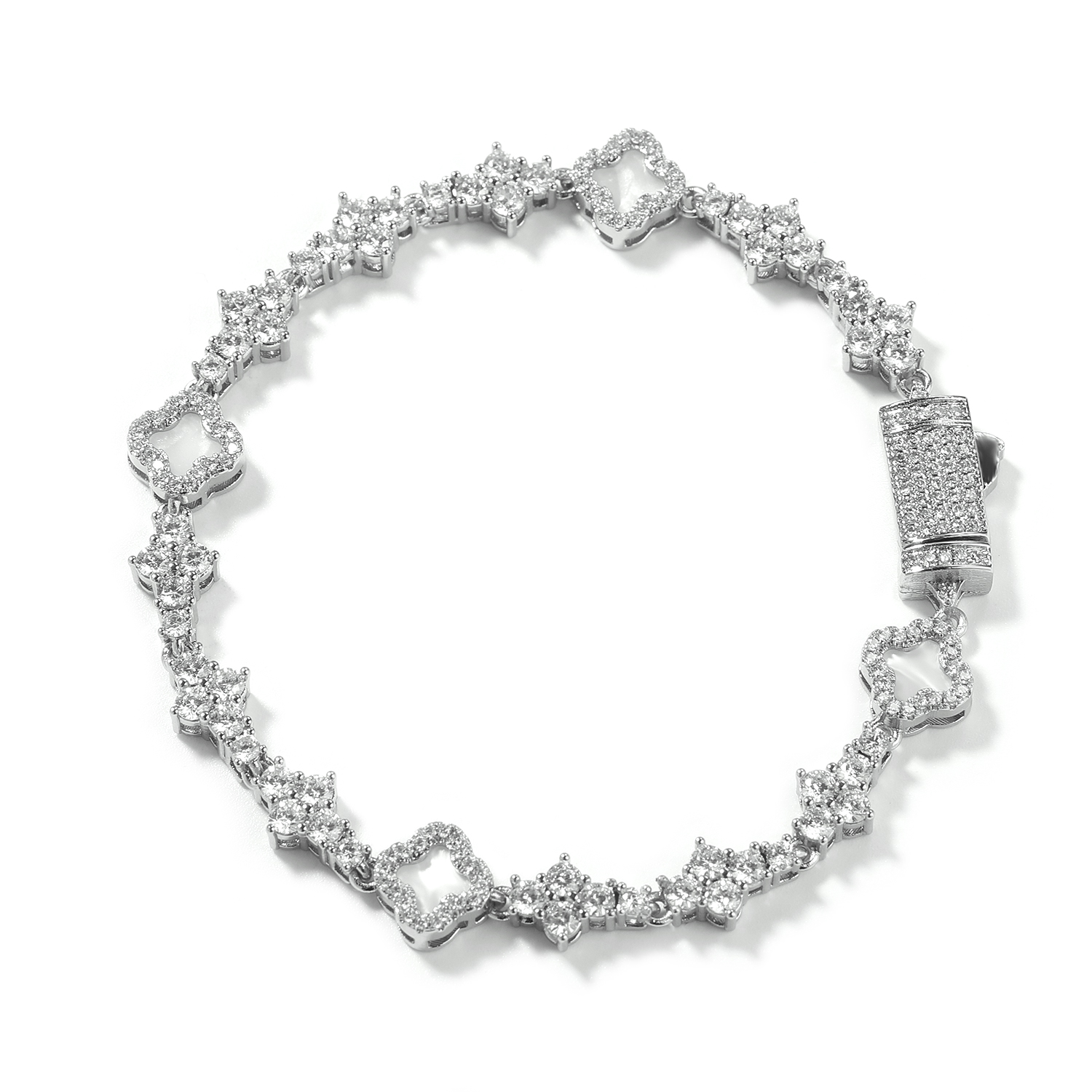 TBTK Kleeblatt-Charm-Armband,  – Tennis Bracelet Cubic Bewertung und Preis
