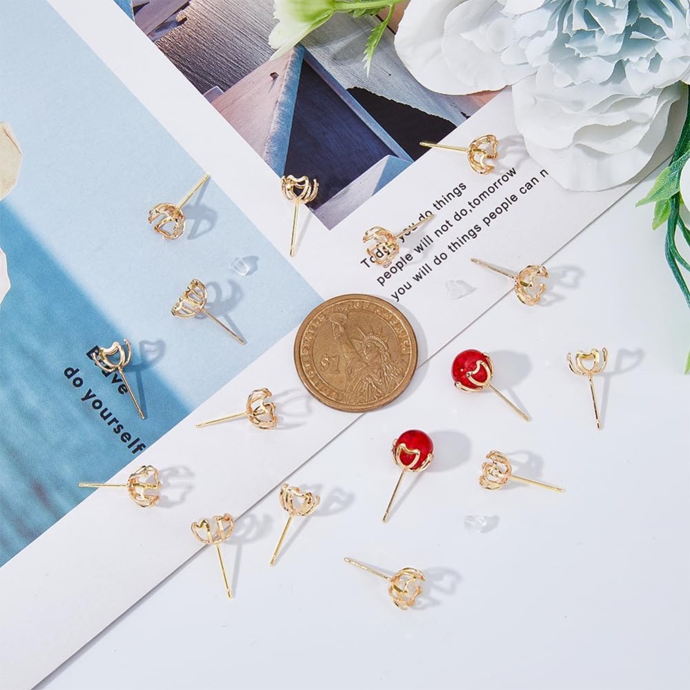 30 Stück Ohrring-Montage, 4-He – Pearl Stud Earrings Bewertung und Preis
