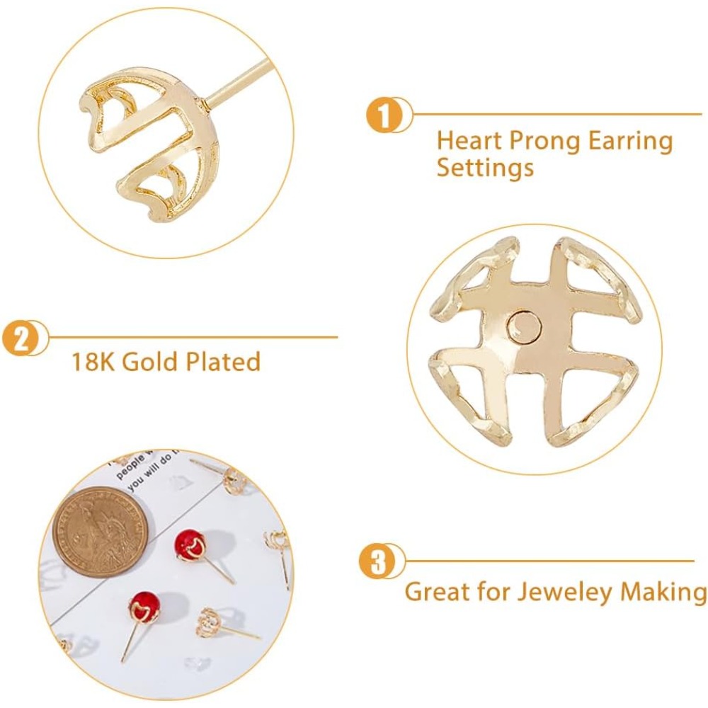 30 Stück Ohrring-Montage, 4-He – Pearl Stud Earrings Bewertung und Preis