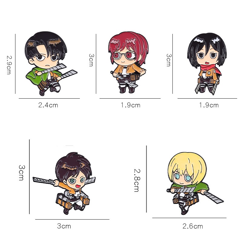 Eren Chibi Emaille Pins Benutz – Levi Jewelry & Watches Inc Bewertung und Preis