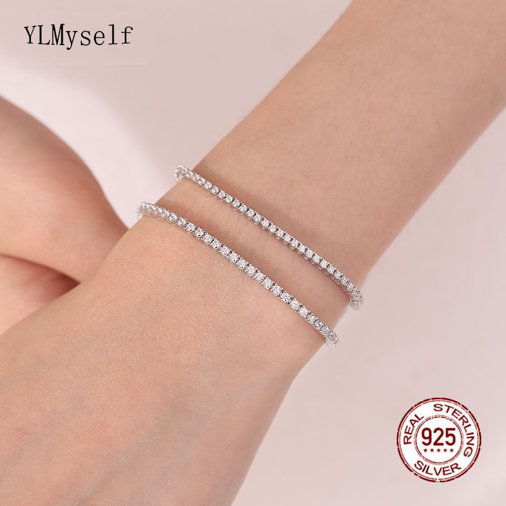 Echtes Silber 1,75 mm/1,5 mm w – Tennis Bracelet Cubic Bewertung und Preis