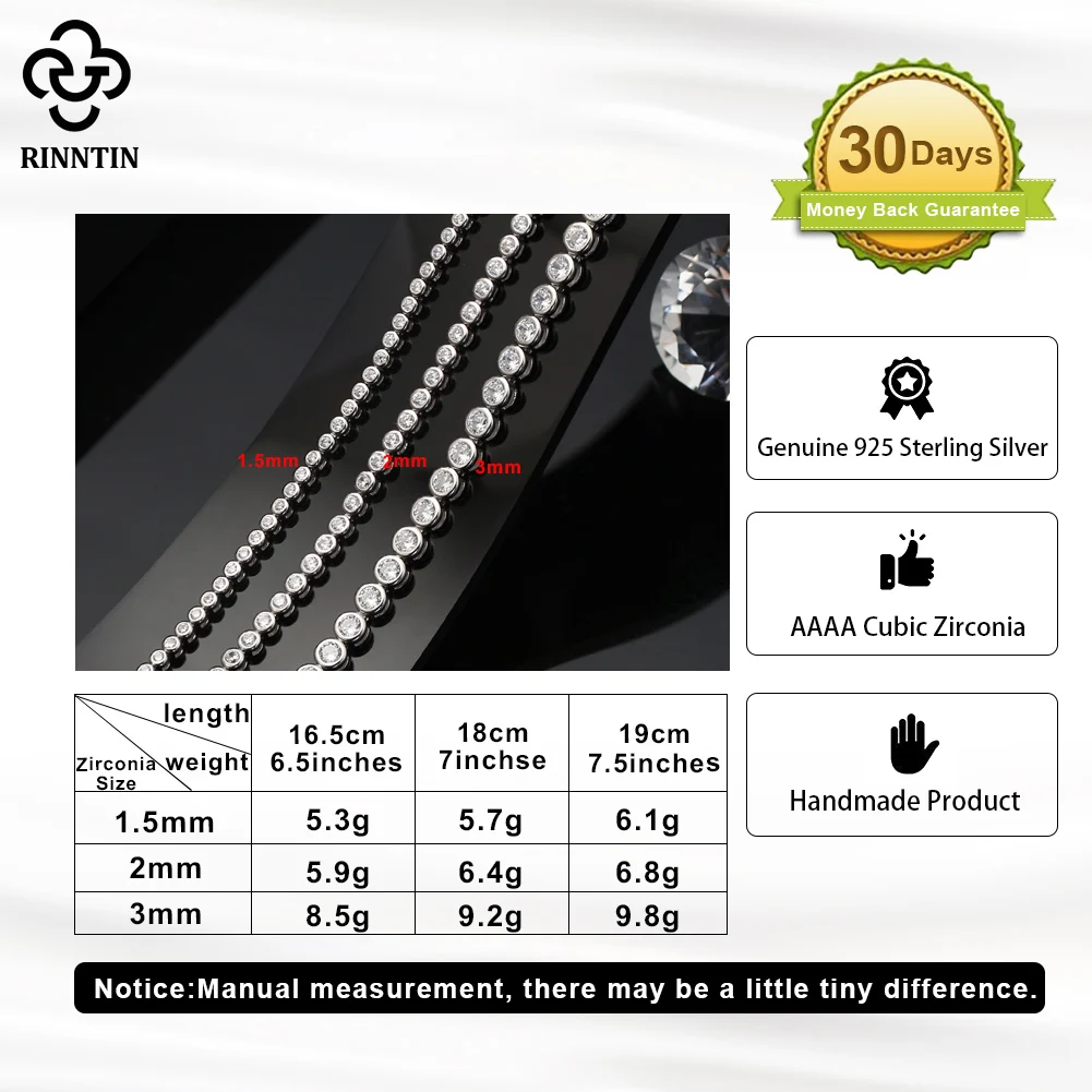 Rinntin Glänzendes Tennis-Armb – Tennis Bracelet Cubic Bewertung und Preis