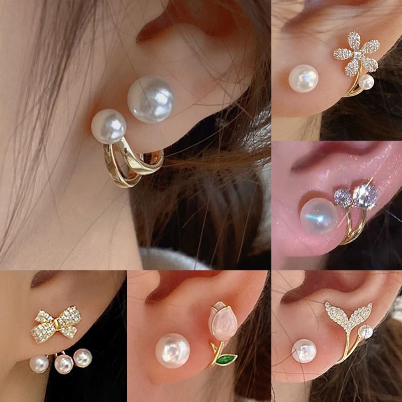 925 Silber Nadel Koreanische M – Pearl Stud Earrings Bewertung und Preis