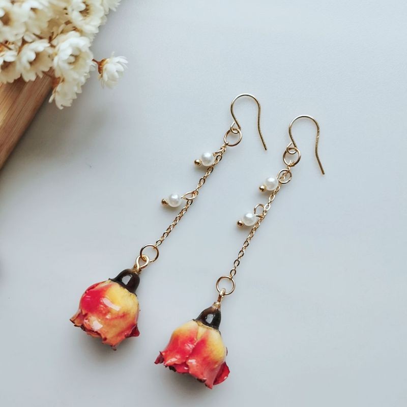 Elegante Unsterbliche Rosen-Pe – Pearl Stud Earrings Bewertung und Preis