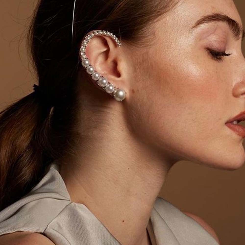 Stone fans Perle Ohr clips ohn – Pearl Stud Earrings Bewertung und Preis