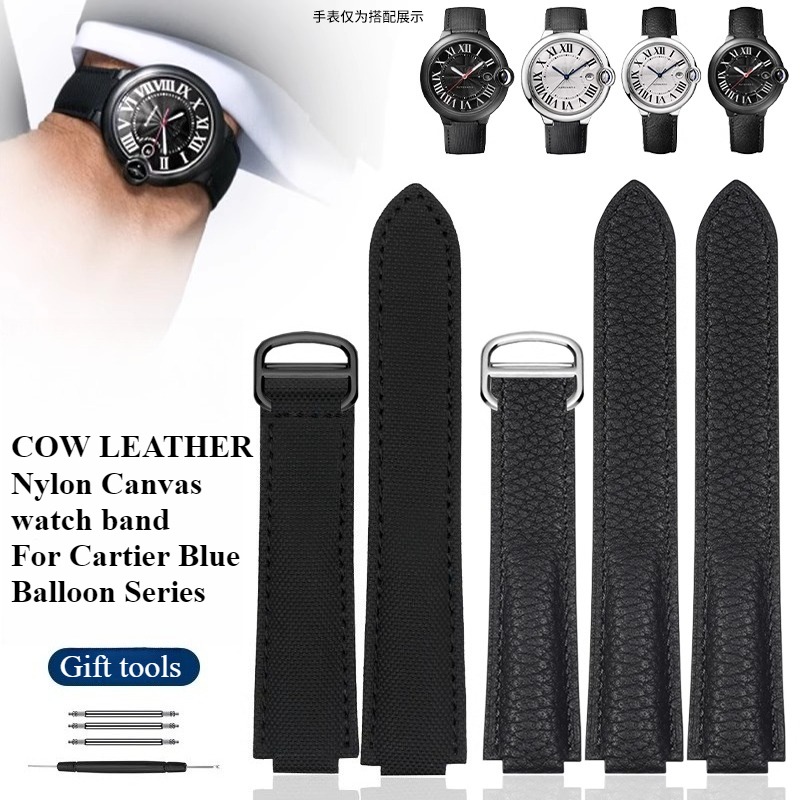 Nylon-Canvas-Uhrenarmband für  – Cartier Watch Ballon Bleu Bewertung und Preis