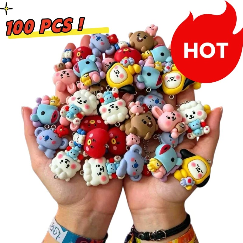 7 Stück BT21 Harz-Cartoon-Anhä – Drop Earrings Bewertung und Preis