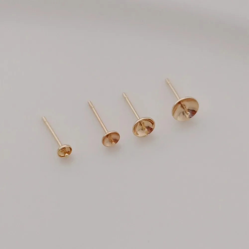 14K vergoldete Perlenzubehör,  – Pearl Stud Earrings Bewertung und Preis
